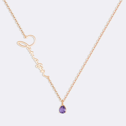 Collier avec pierre de naissance fait main