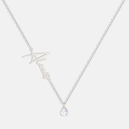 Collier avec pierre de naissance fait main