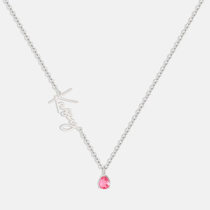 Collier avec pierre de naissance fait main