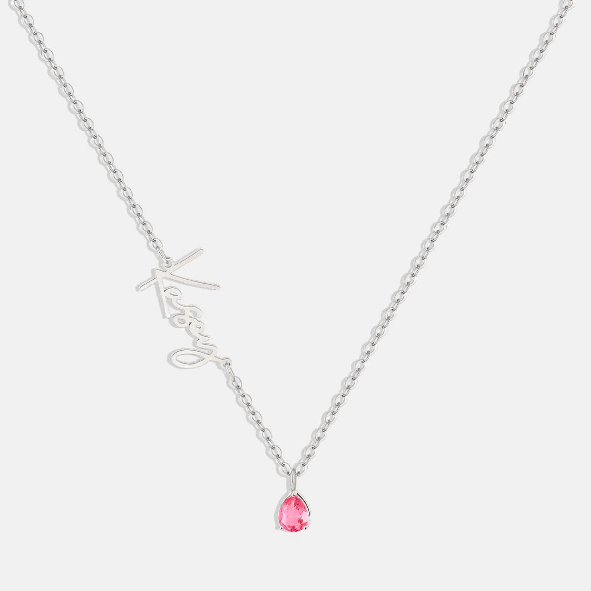 Collier avec pierre de naissance fait main