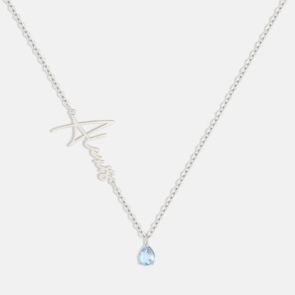 Collier avec pierre de naissance fait main
