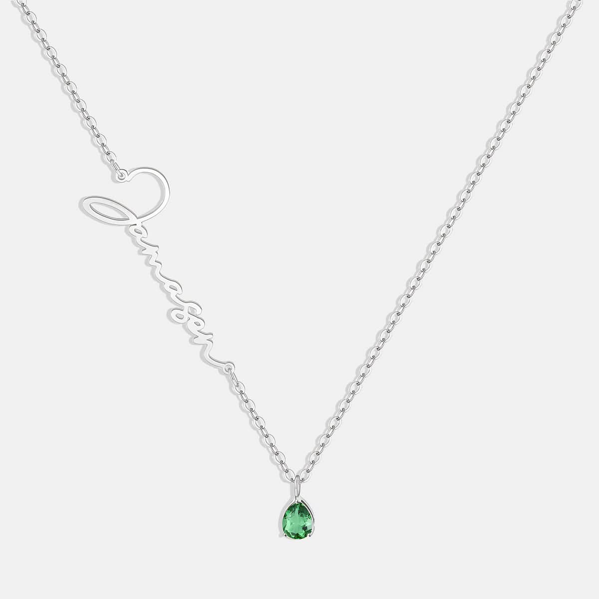 Collier avec pierre de naissance fait main