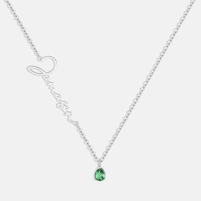 Collier avec pierre de naissance fait main