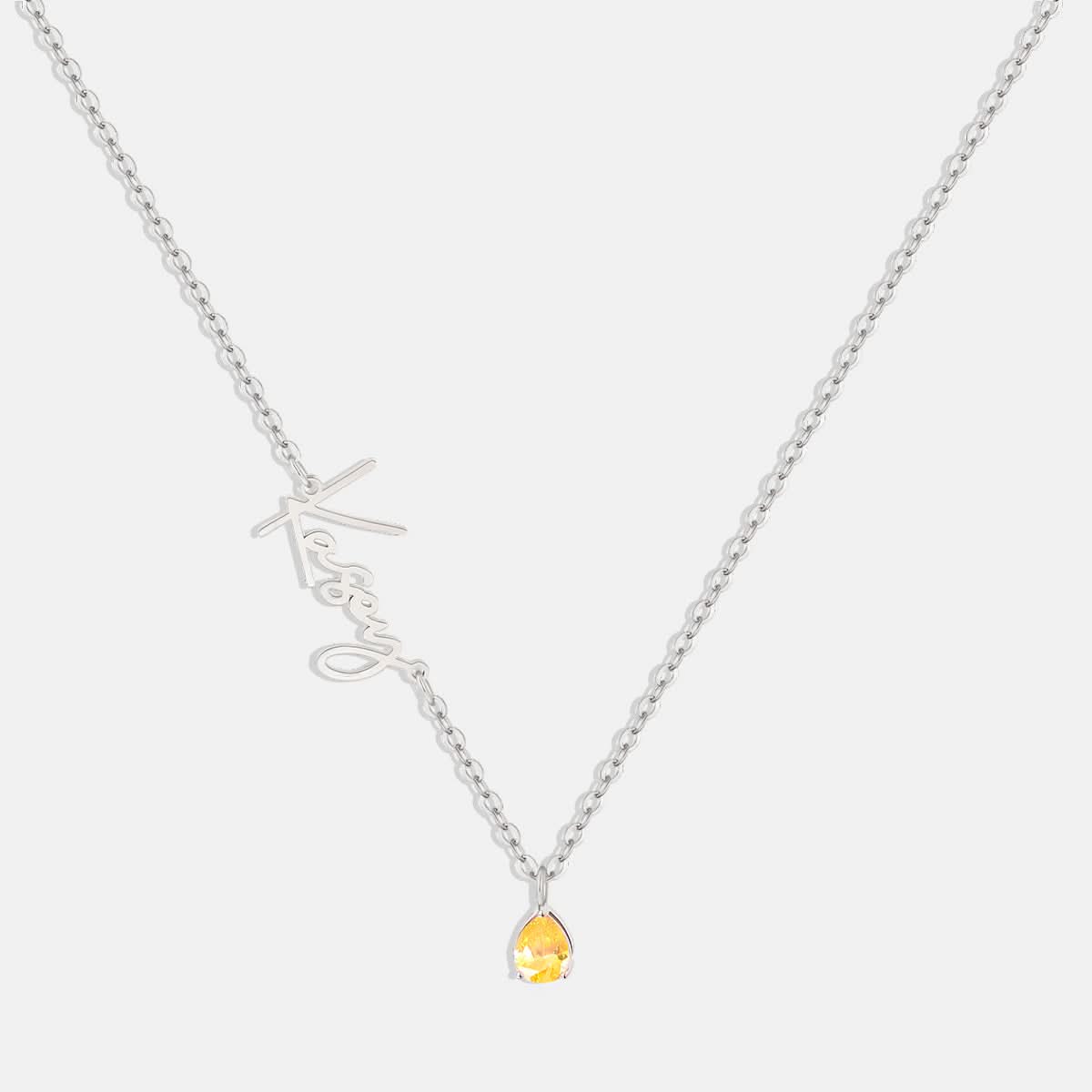 Collier avec pierre de naissance fait main