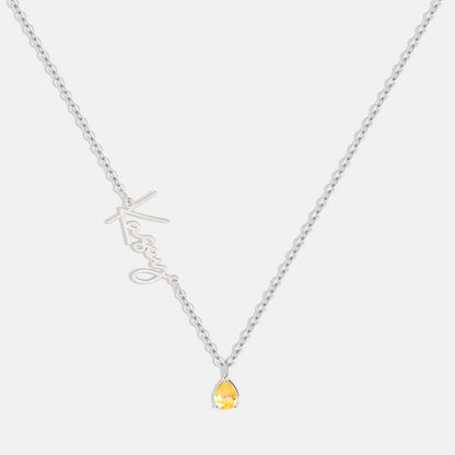 Collier avec pierre de naissance fait main