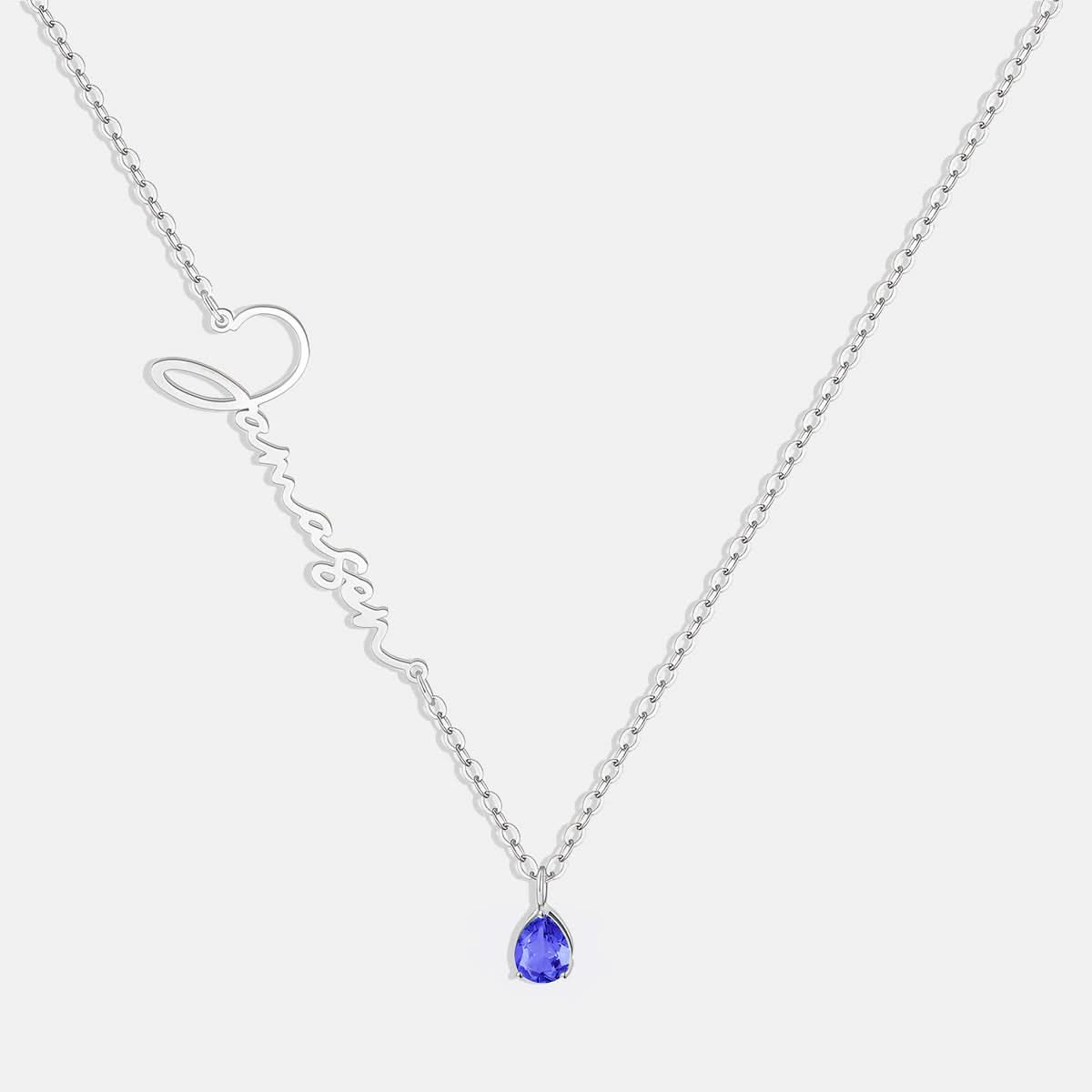 Collier avec pierre de naissance fait main