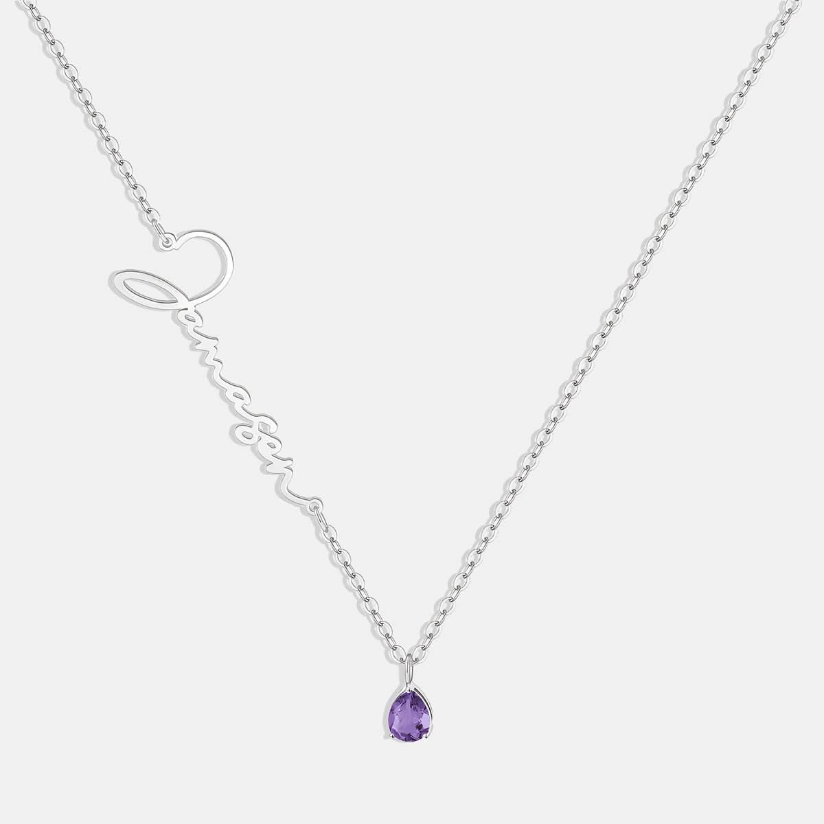 Collier avec pierre de naissance fait main