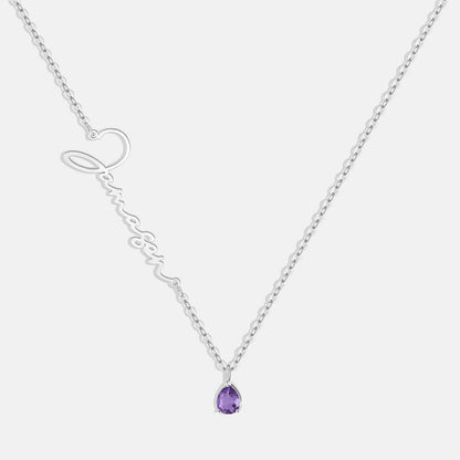 Collier avec pierre de naissance fait main