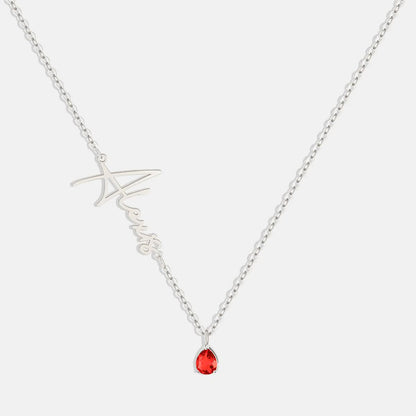 Collier avec pierre de naissance fait main