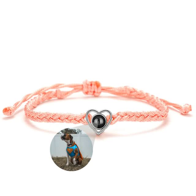 Bracelet Photo Ajustable Coeur