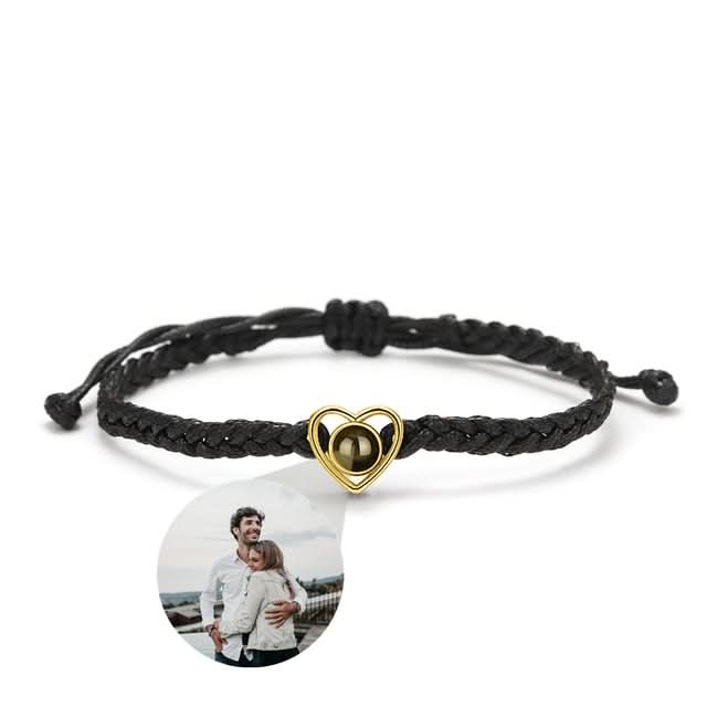 Bracelet Photo Ajustable Coeur
