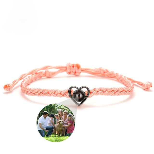 Bracelet Photo Ajustable Coeur