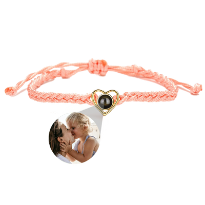 Bracelet Photo Ajustable Coeur