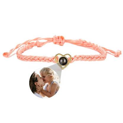 Bracelet Photo Ajustable Coeur