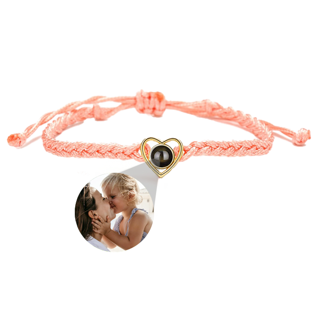 Bracelet Photo Ajustable Coeur