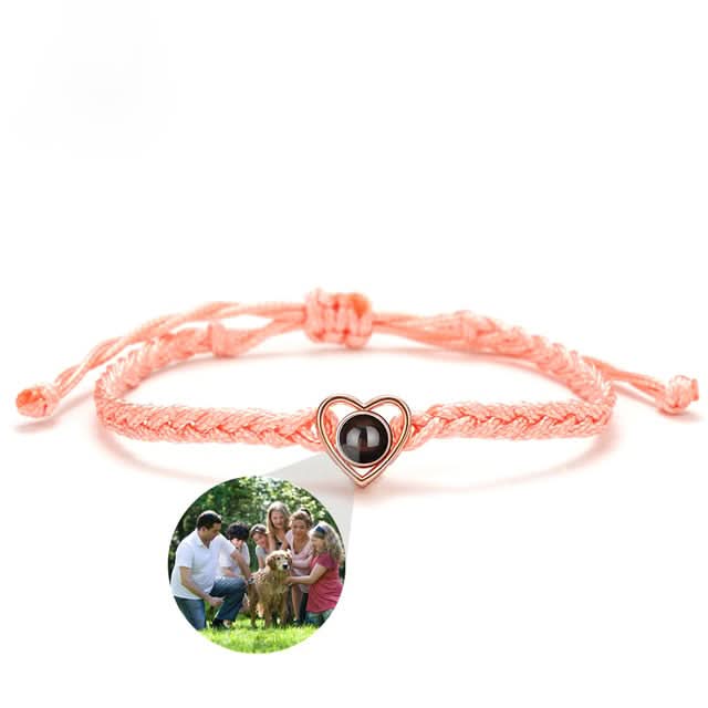 Bracelet Photo Ajustable Coeur