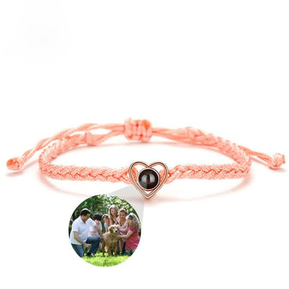 Bracelet Photo Ajustable Coeur