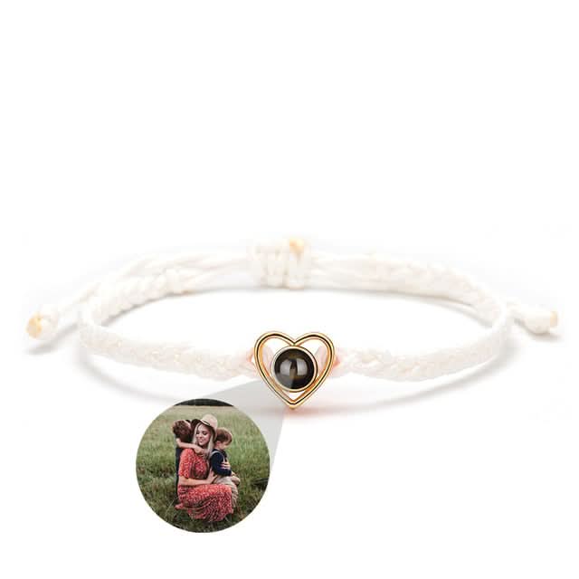 Bracelet Photo Ajustable Coeur