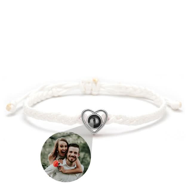 Bracelet Photo Ajustable Coeur