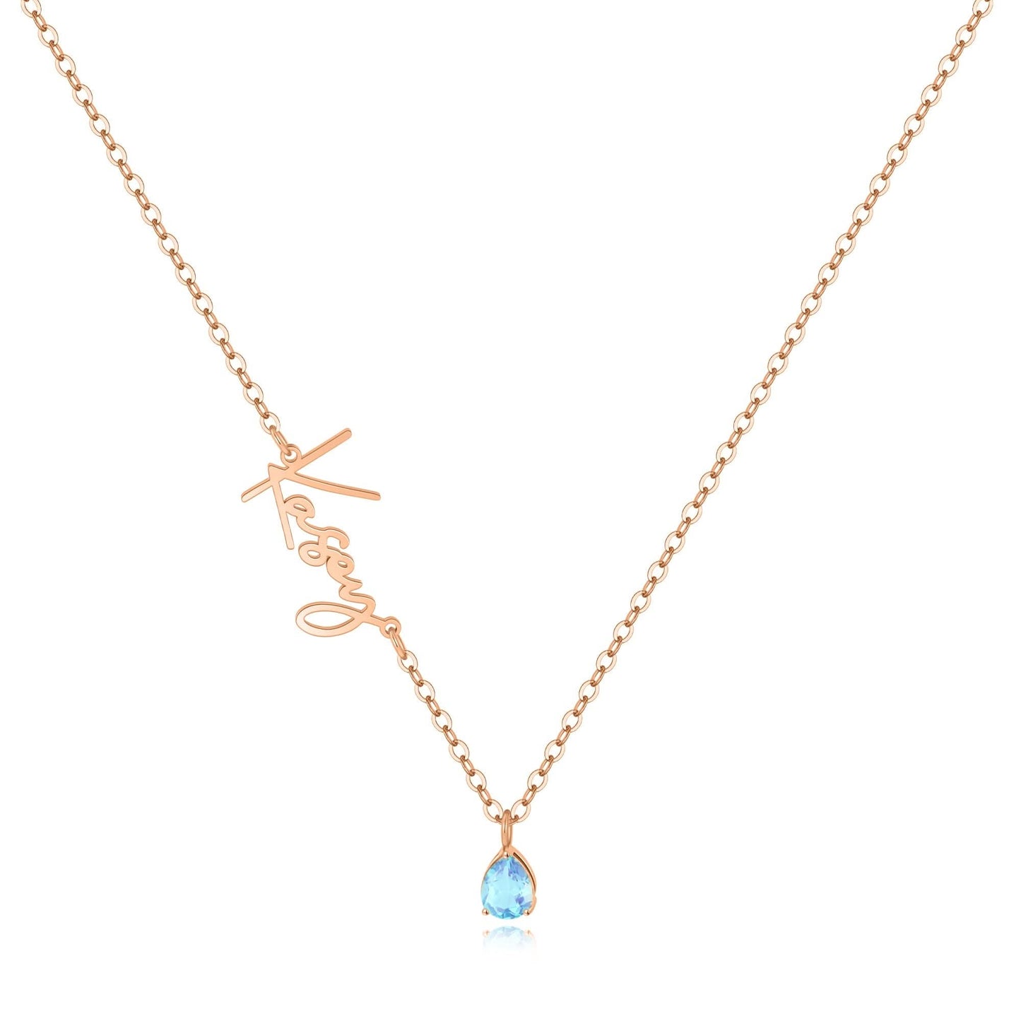 Collier avec pierre de naissance fait main