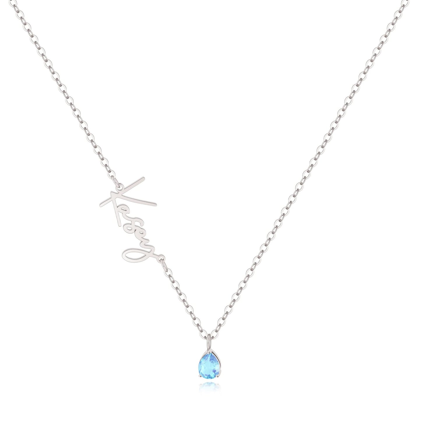 Collier avec pierre de naissance fait main