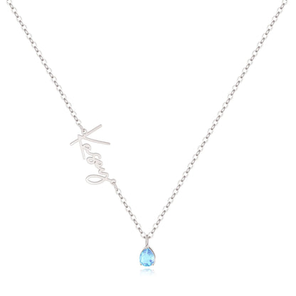 Collier avec pierre de naissance fait main