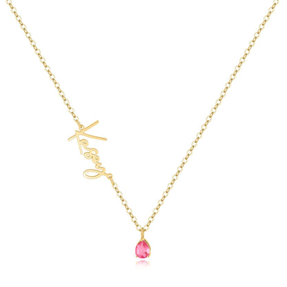 Collier avec pierre de naissance fait main