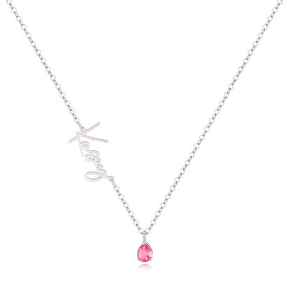 Collier avec pierre de naissance fait main