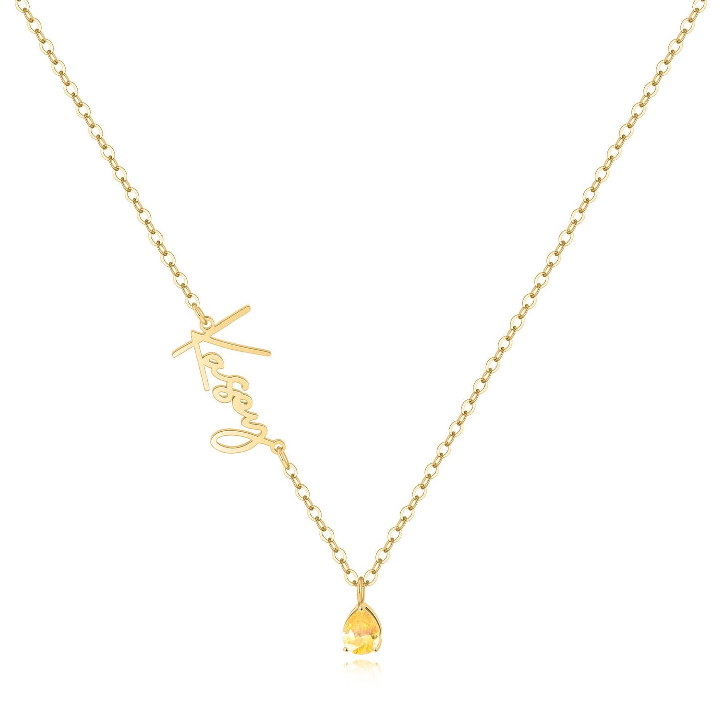 Collier avec pierre de naissance fait main