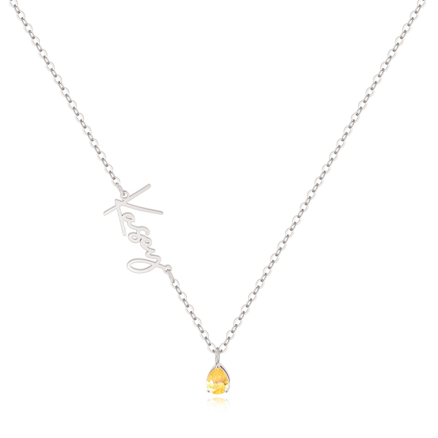 Collier avec pierre de naissance fait main