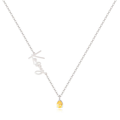 Collier avec pierre de naissance fait main