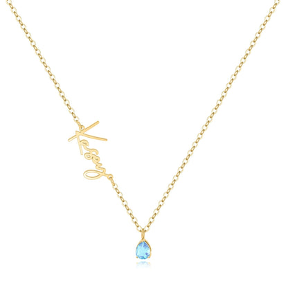 Collier avec pierre de naissance fait main