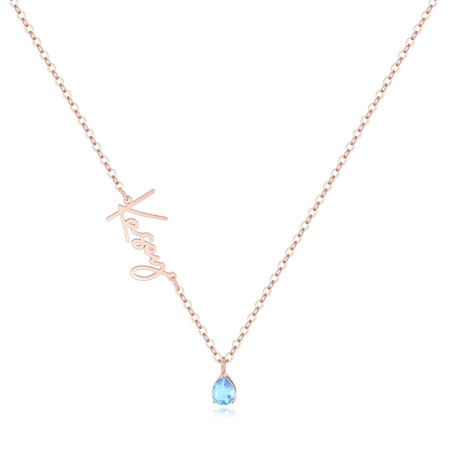 Collier avec pierre de naissance fait main