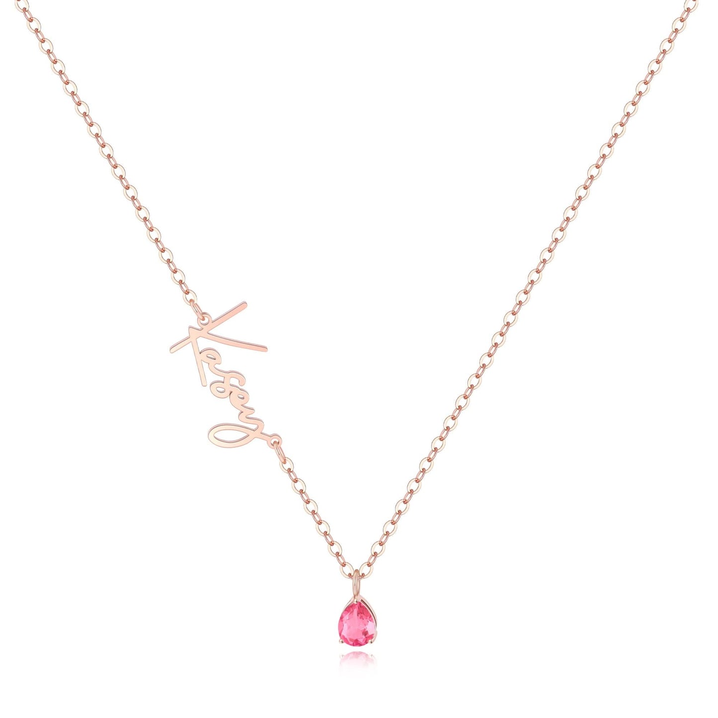 Collier avec pierre de naissance fait main