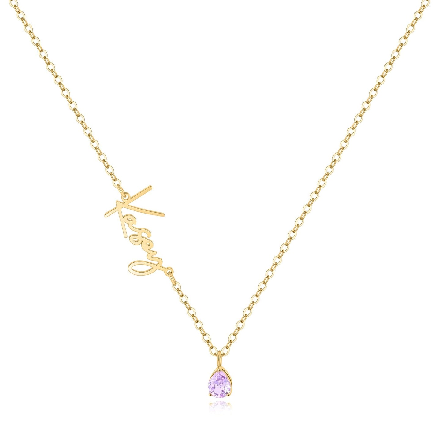 Collier avec pierre de naissance fait main