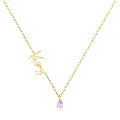 Collier avec pierre de naissance fait main