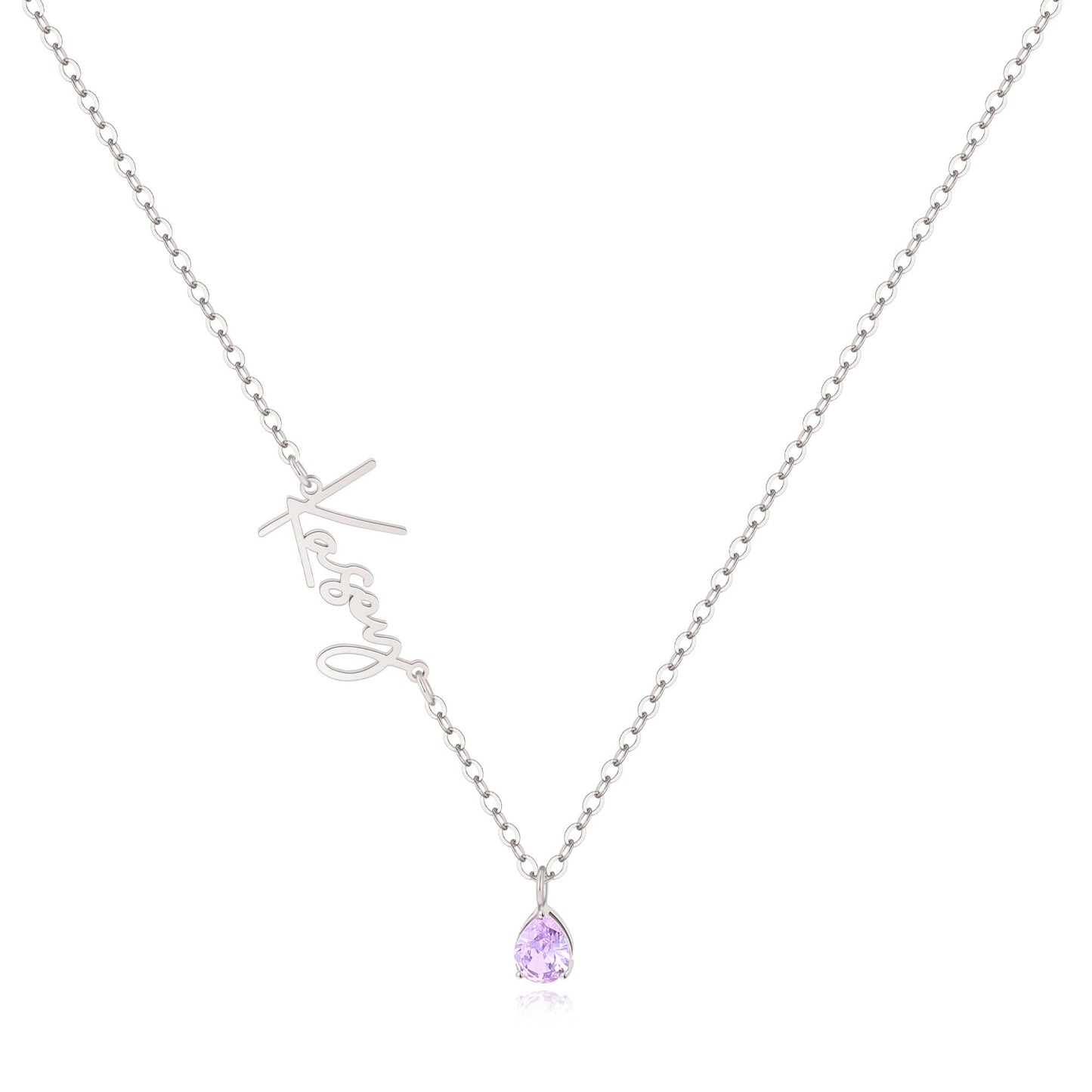 Collier avec pierre de naissance fait main