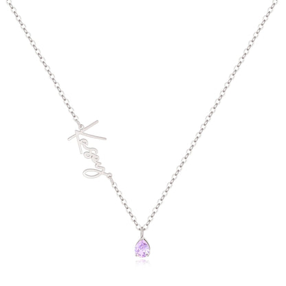 Collier avec pierre de naissance fait main