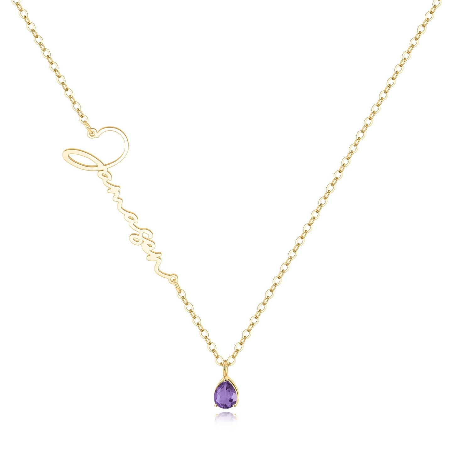 Collier avec pierre de naissance fait main