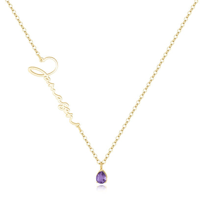 Collier avec pierre de naissance fait main