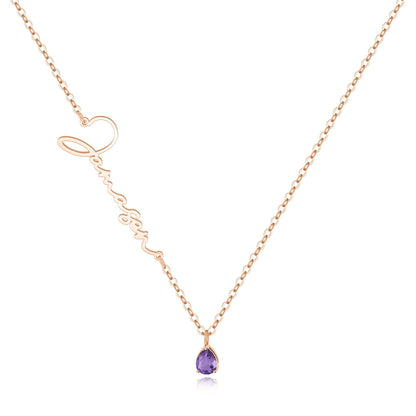 Collier avec pierre de naissance fait main