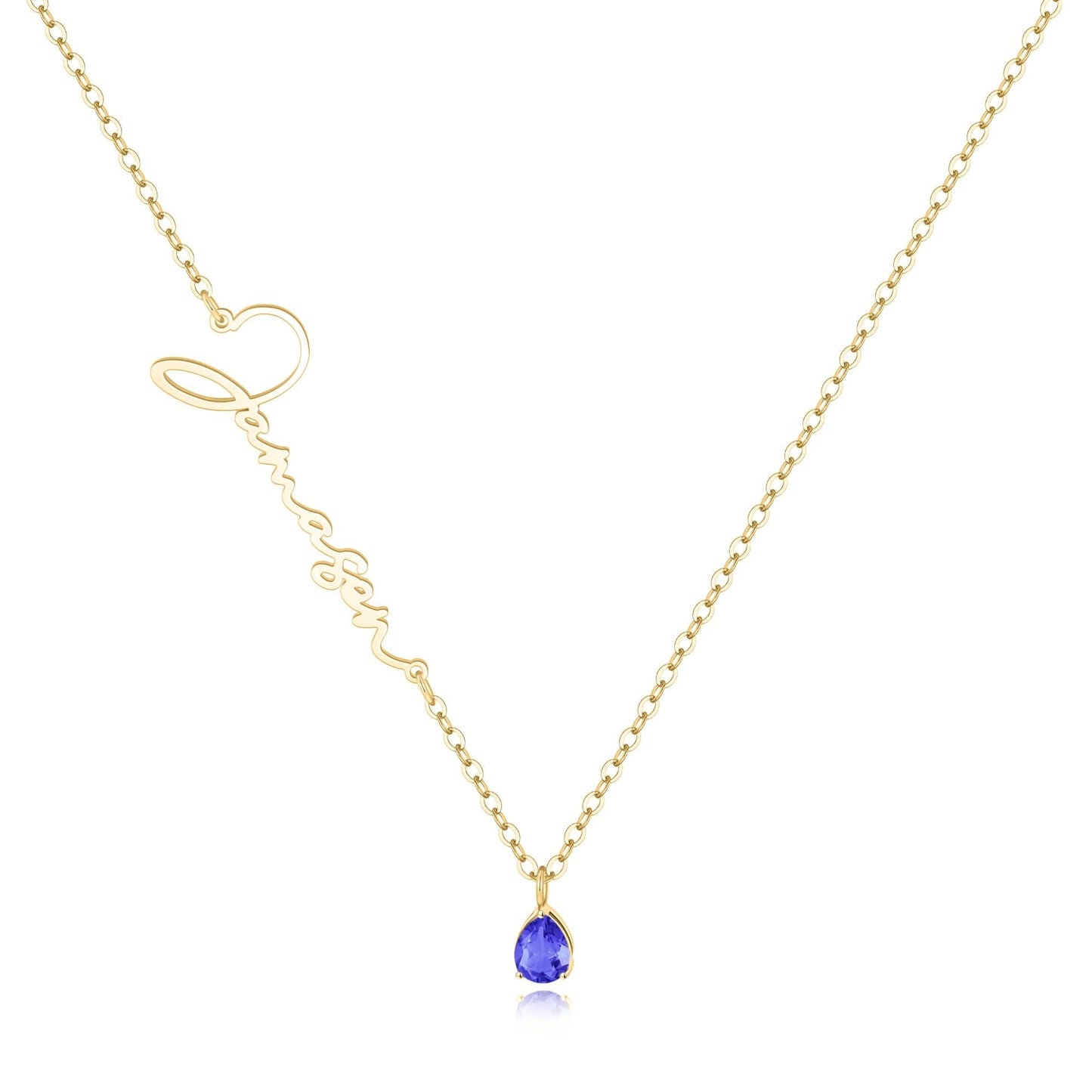 Collier avec pierre de naissance fait main
