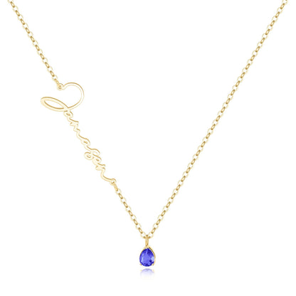 Collier avec pierre de naissance fait main