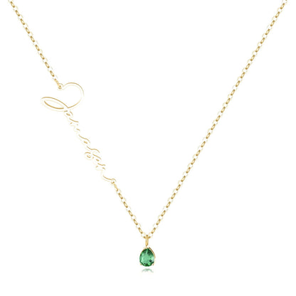 Collier avec pierre de naissance fait main