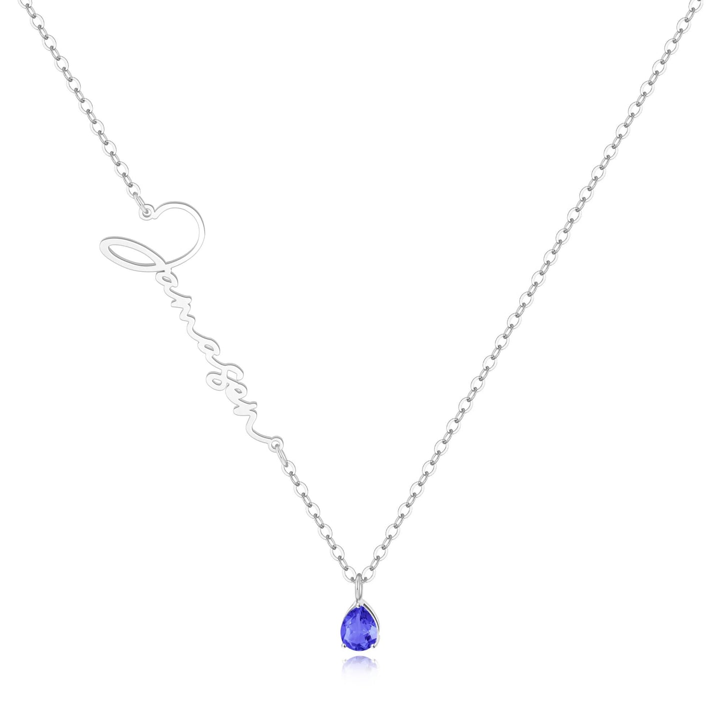Collier avec pierre de naissance fait main