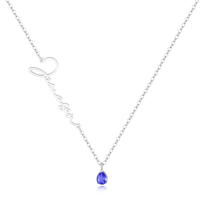 Collier avec pierre de naissance fait main