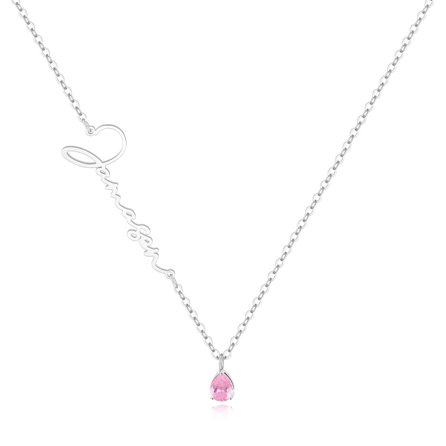 Collier avec pierre de naissance fait main