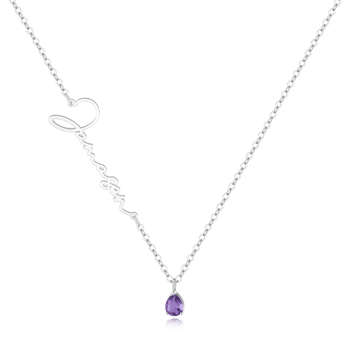 Collier avec pierre de naissance fait main