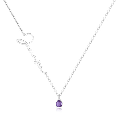 Collier avec pierre de naissance fait main