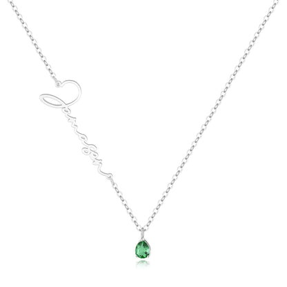 Collier avec pierre de naissance fait main